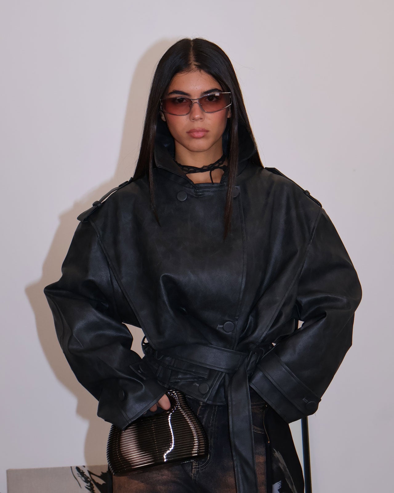 CHAQUETA DE TEMPORADA SUSPENDIDA NEGRA