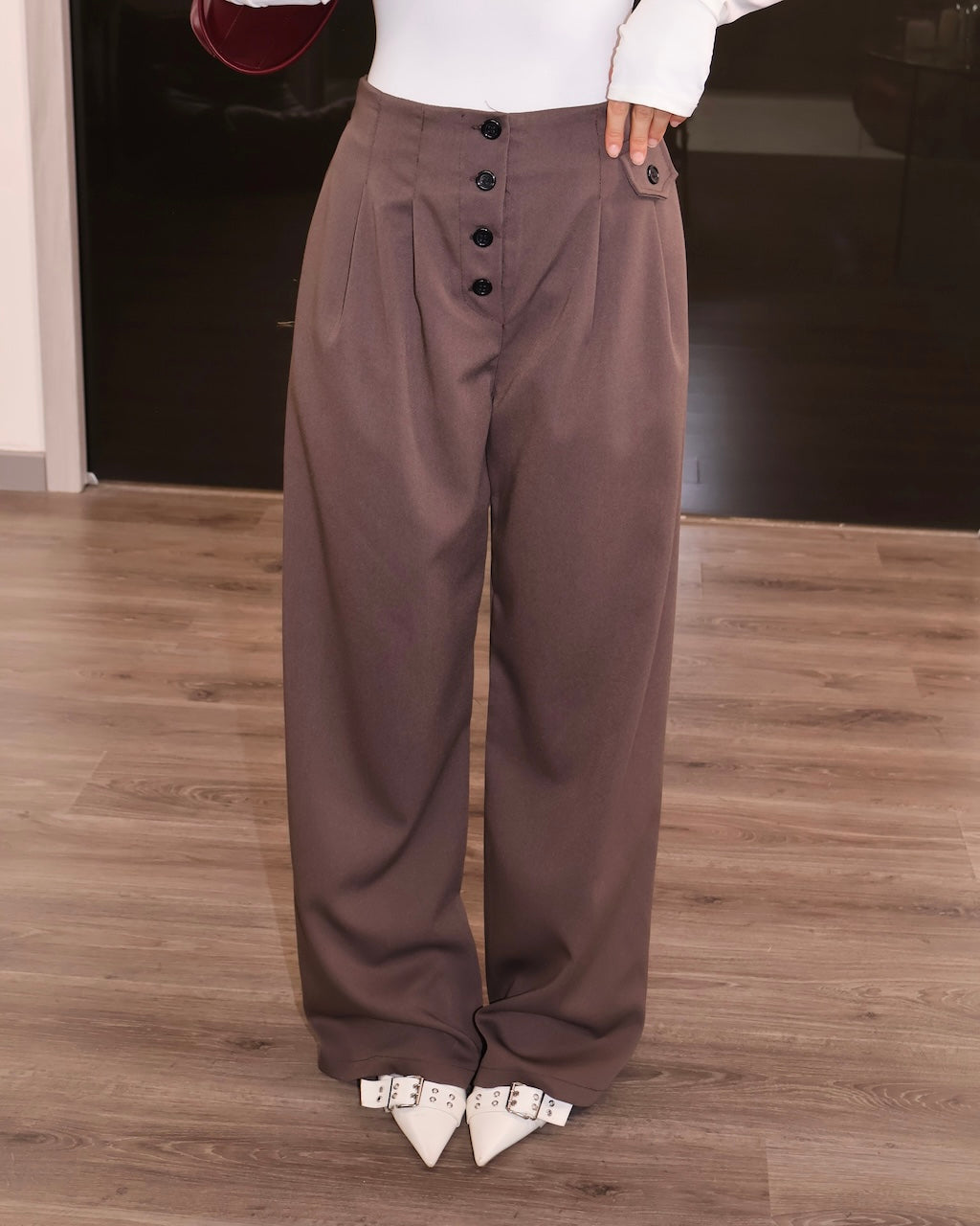 PANT CANZONE SOTTOFONDO MARRONE