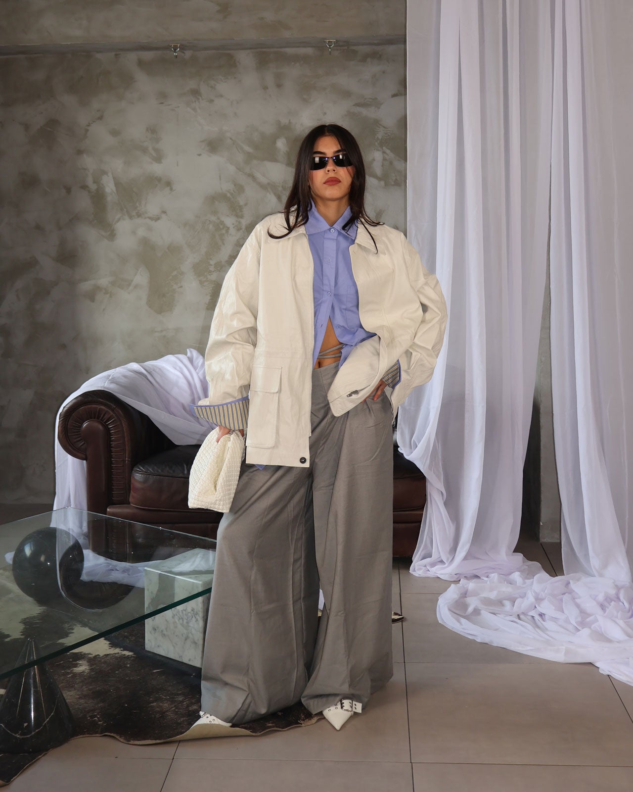 MINI TRENCH ECOPELLE PANNA