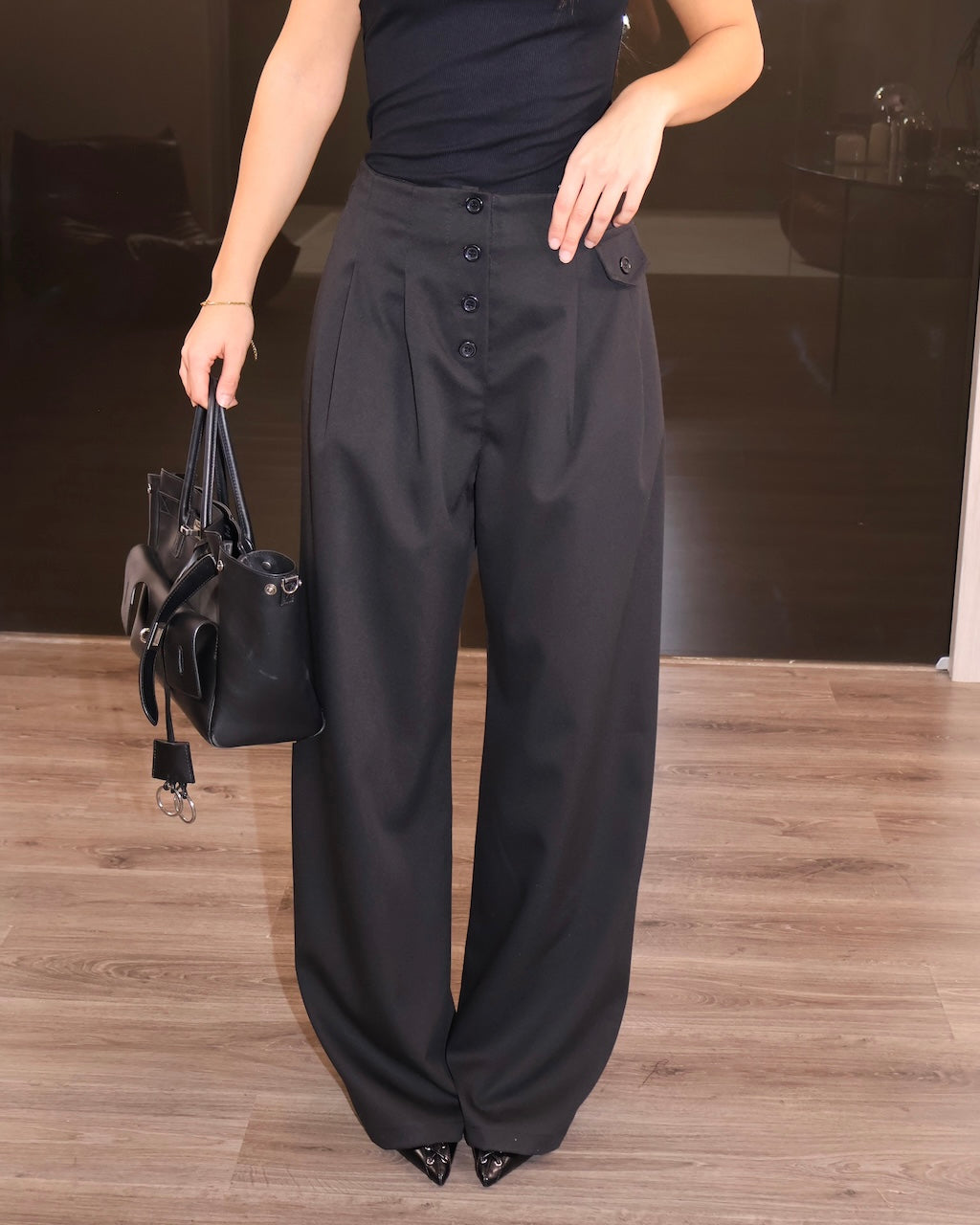 PANT CANZONE SOTTOFONDO NERO