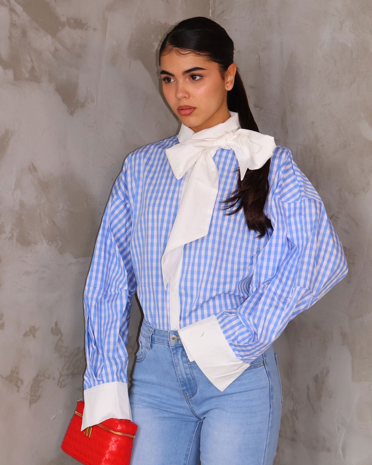 CAMICIA QUADRI E FIOCCO