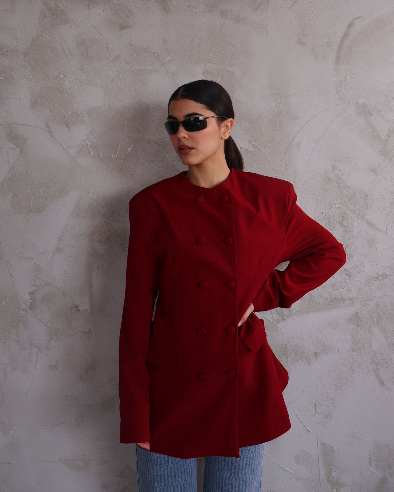 JACKET BOTTONS ROSSO