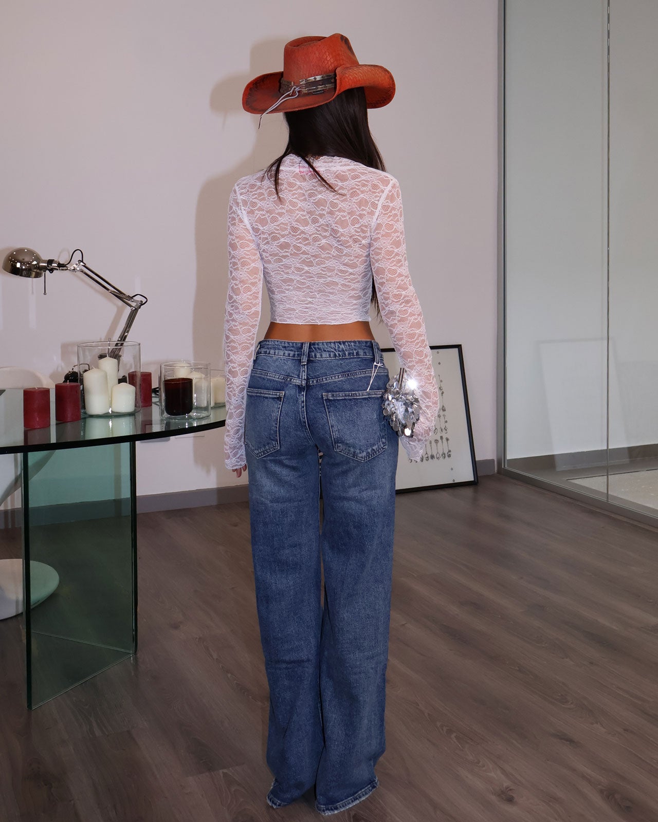 MAGLIA SCOLLO V PIZZO BIANCO