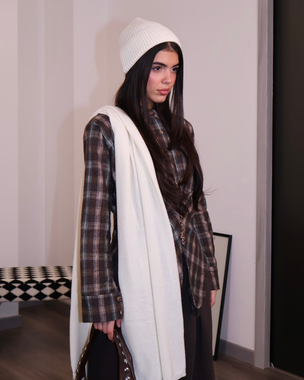 COORDINATO CAPPELLO E SCIARPA BEIGE