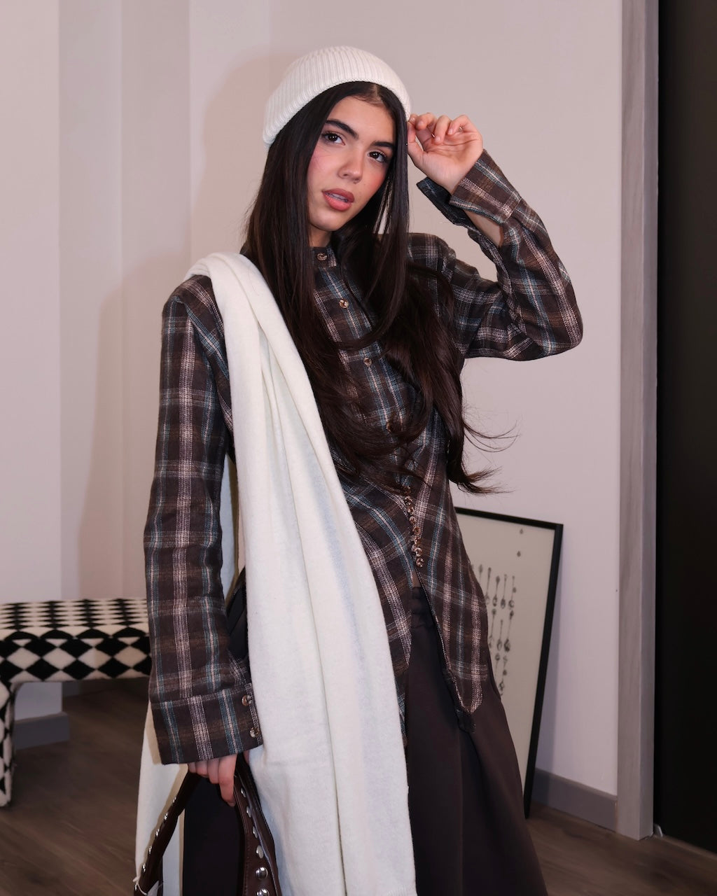 COORDINATO CAPPELLO E SCIARPA BEIGE