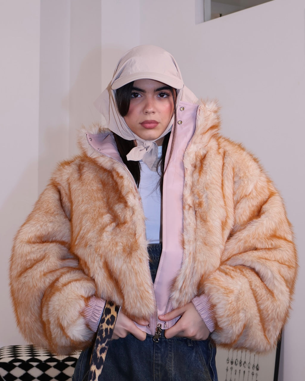 GIUBBOTTO/ECOFUR LUCI ROSSE