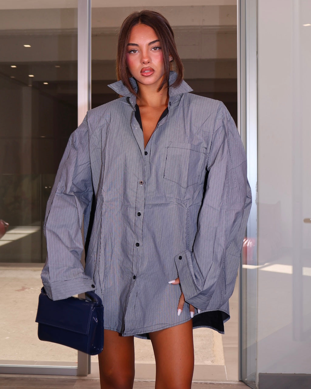 CAMICIA STRIPS BLACK