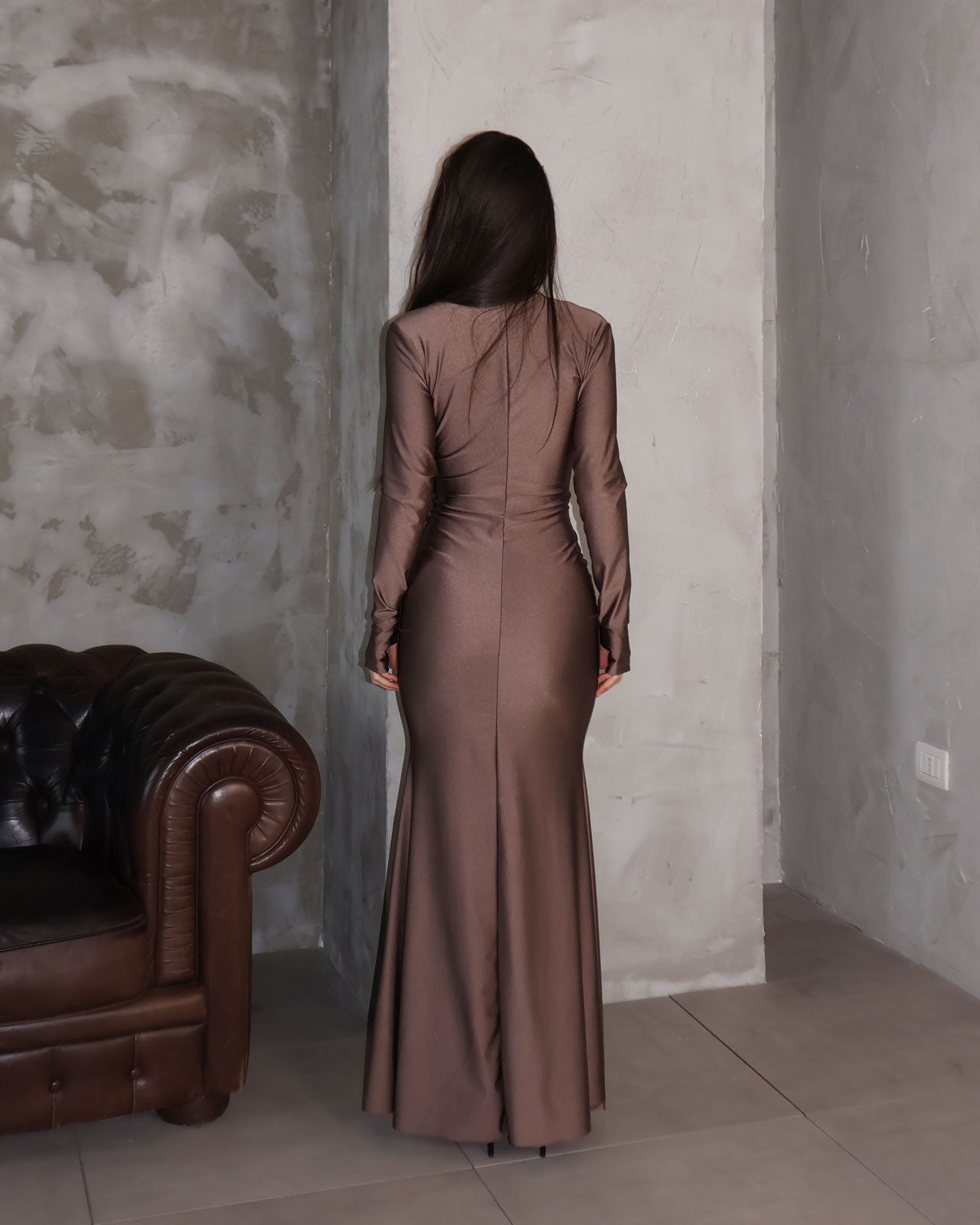 DRESS WIFE BROWN