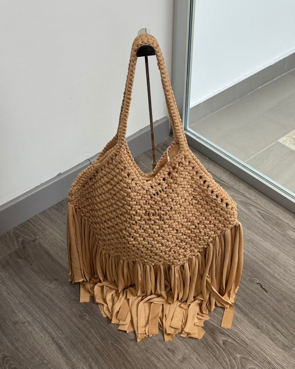 BORSA INTRECCIO KAKI