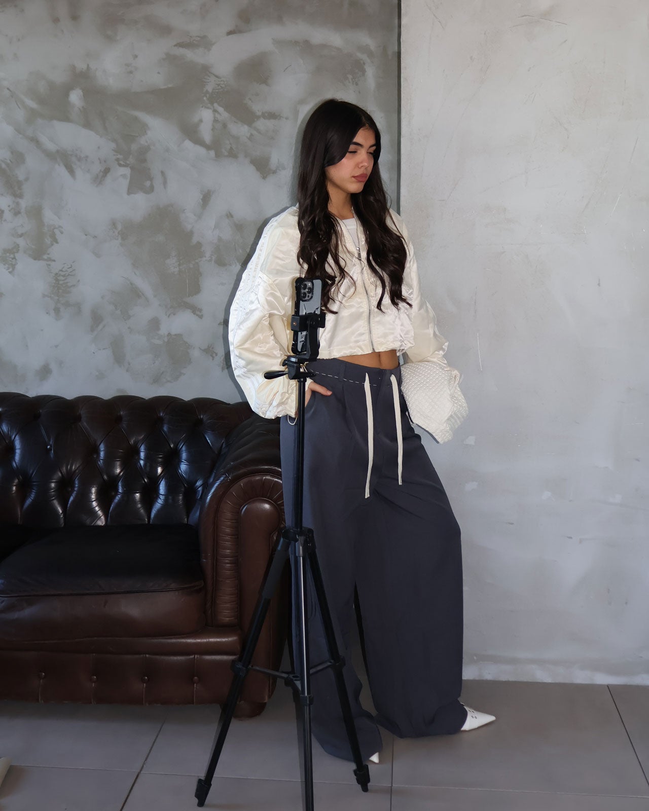 BOMBER TWO STRIPES BEIGE
