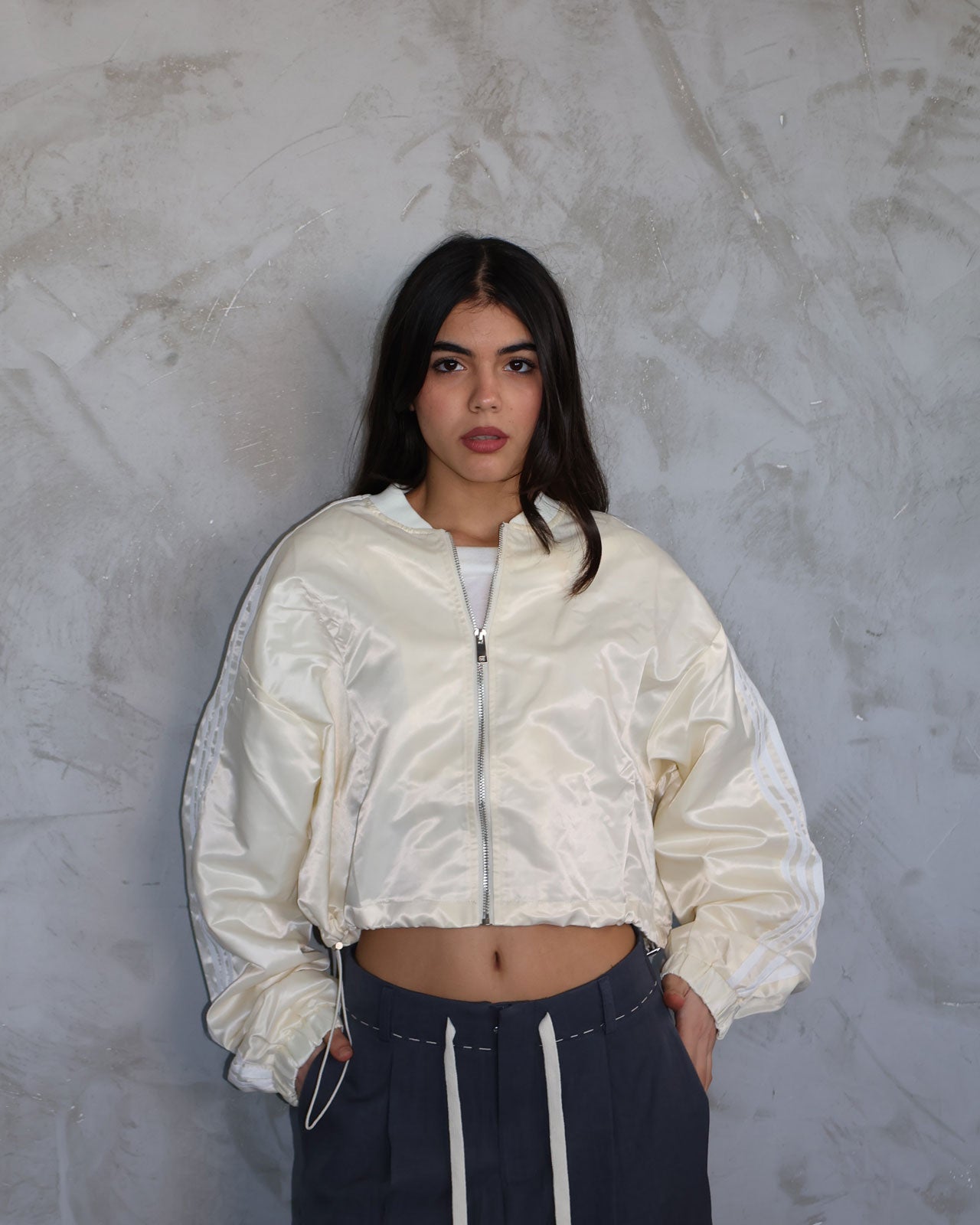BOMBER TWO STRIPES BEIGE