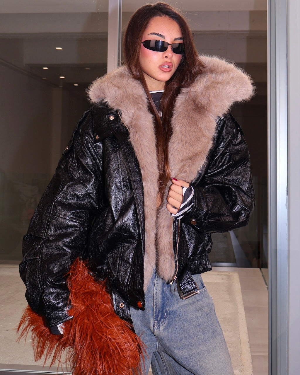 JACKET MIXED FUR