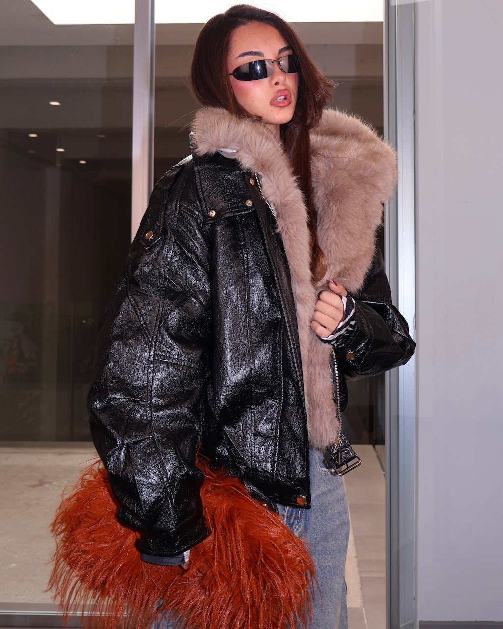 JACKET MIXED FUR