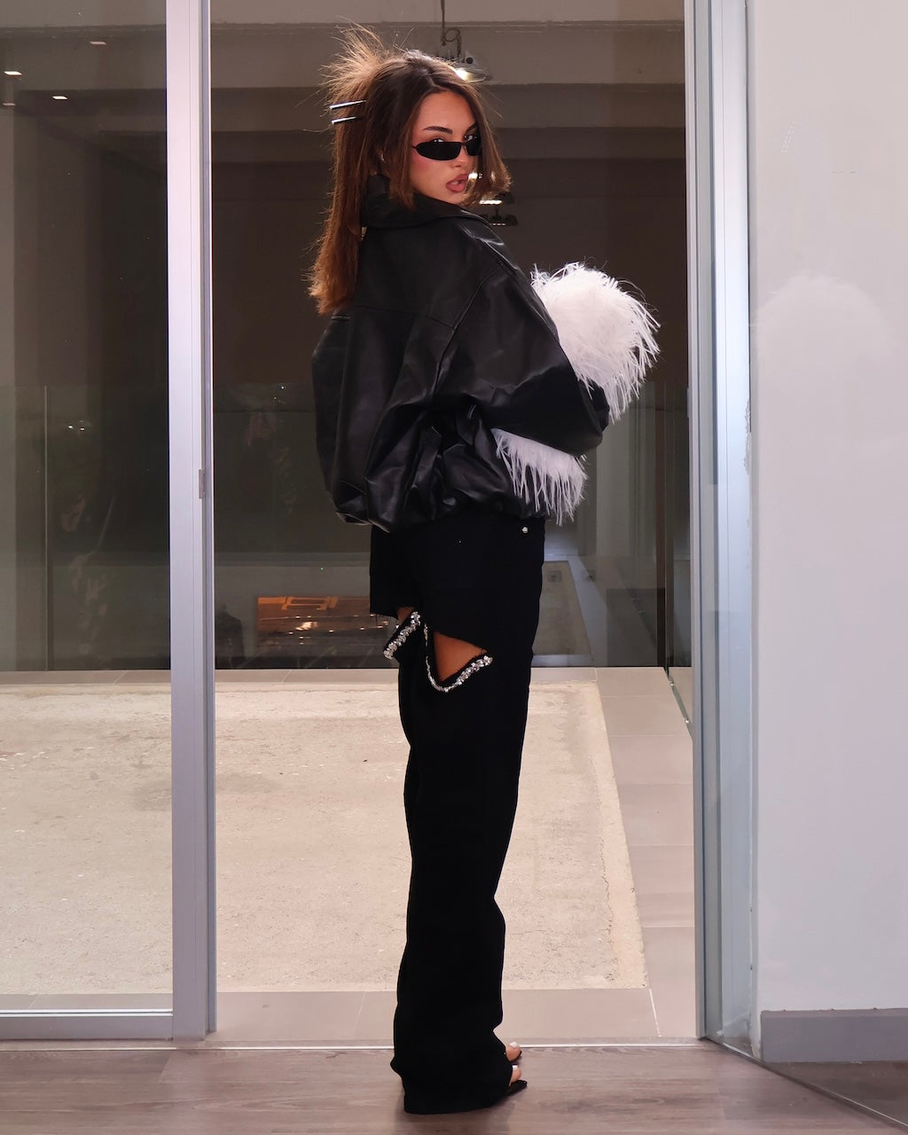 JEANS OPEN STRASS