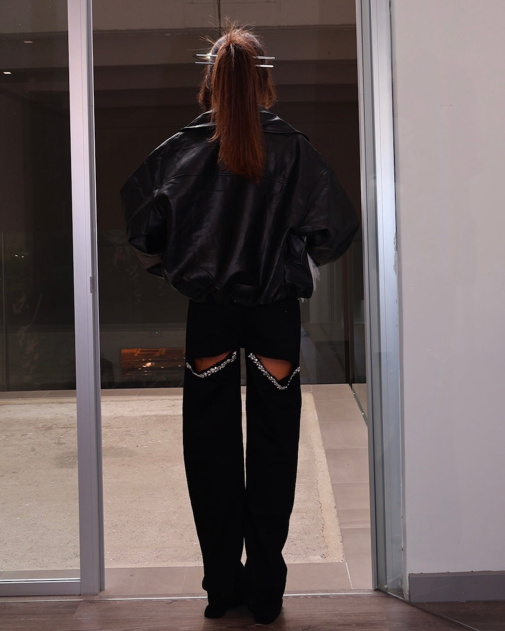 JEANS OPEN STRASS