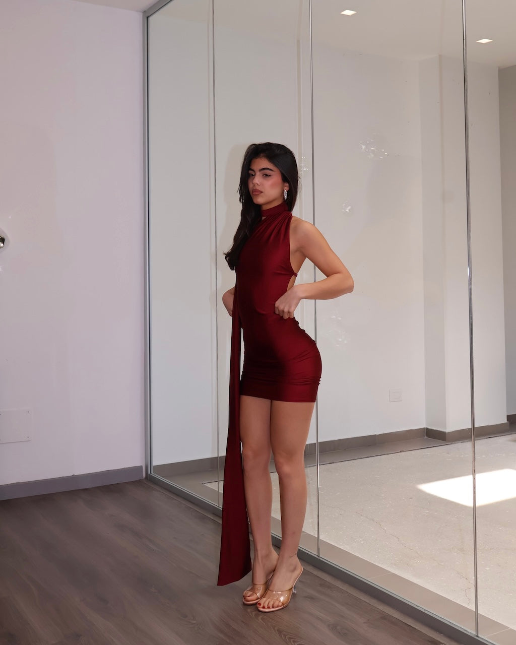 DRESS CICADA BORDEAUX