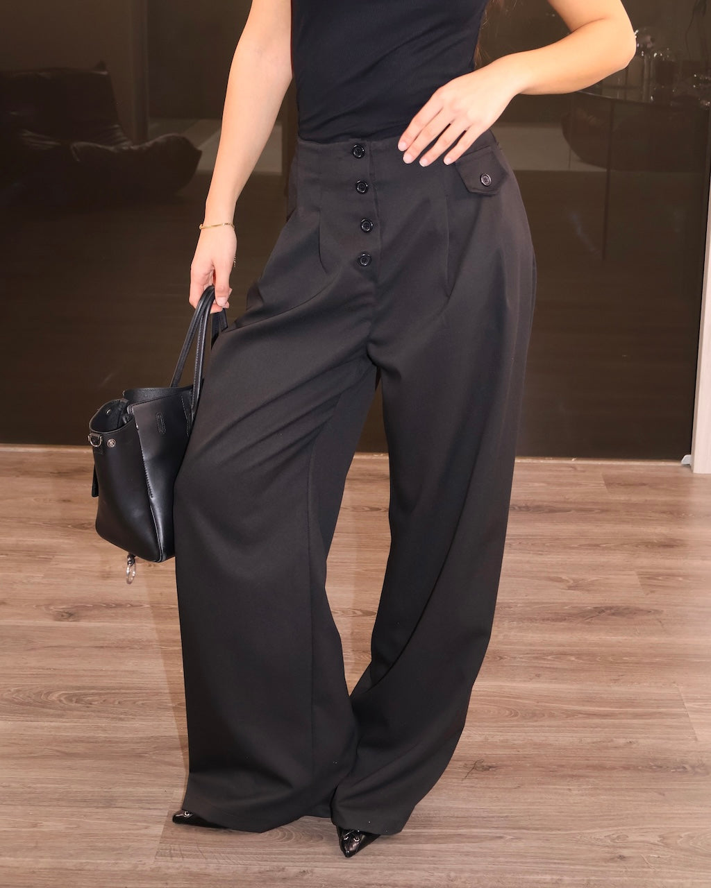 PANT CANZONE SOTTOFONDO NERO