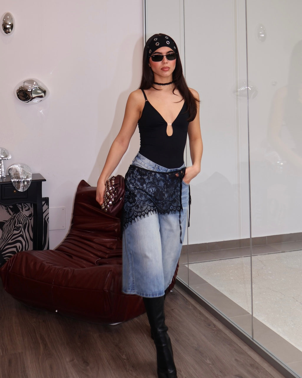 SKIRT PERFECT DETAIL BLACK