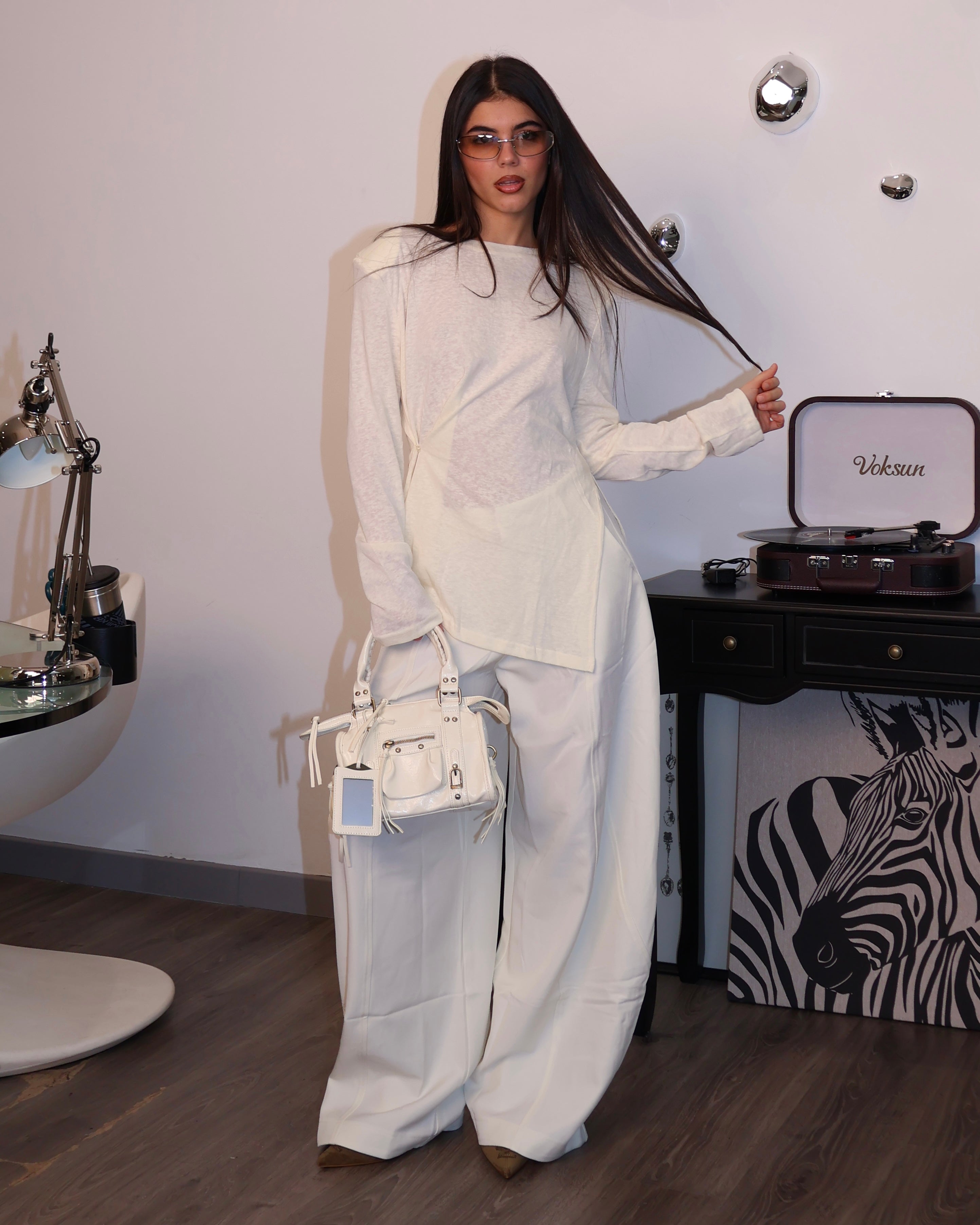 MAGLIA SQUADRATA BIANCO