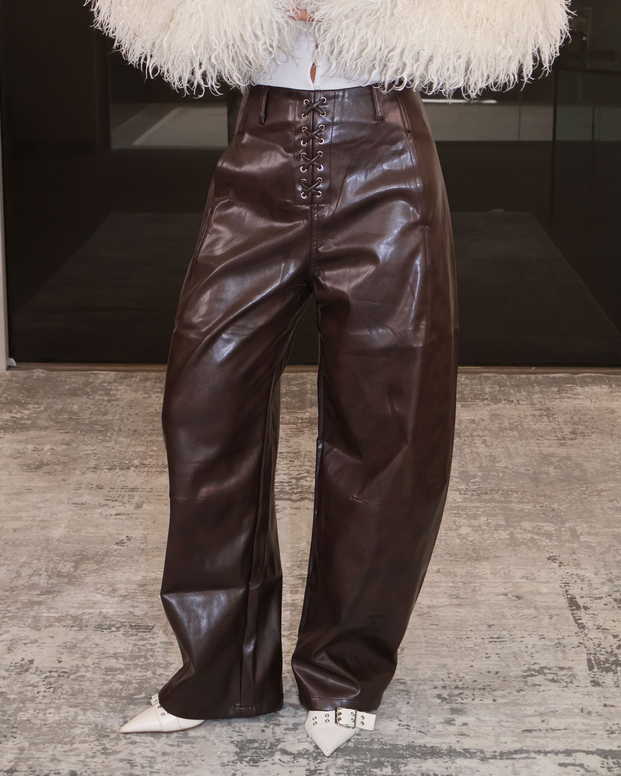 PANT INCROCI ECOPELLE