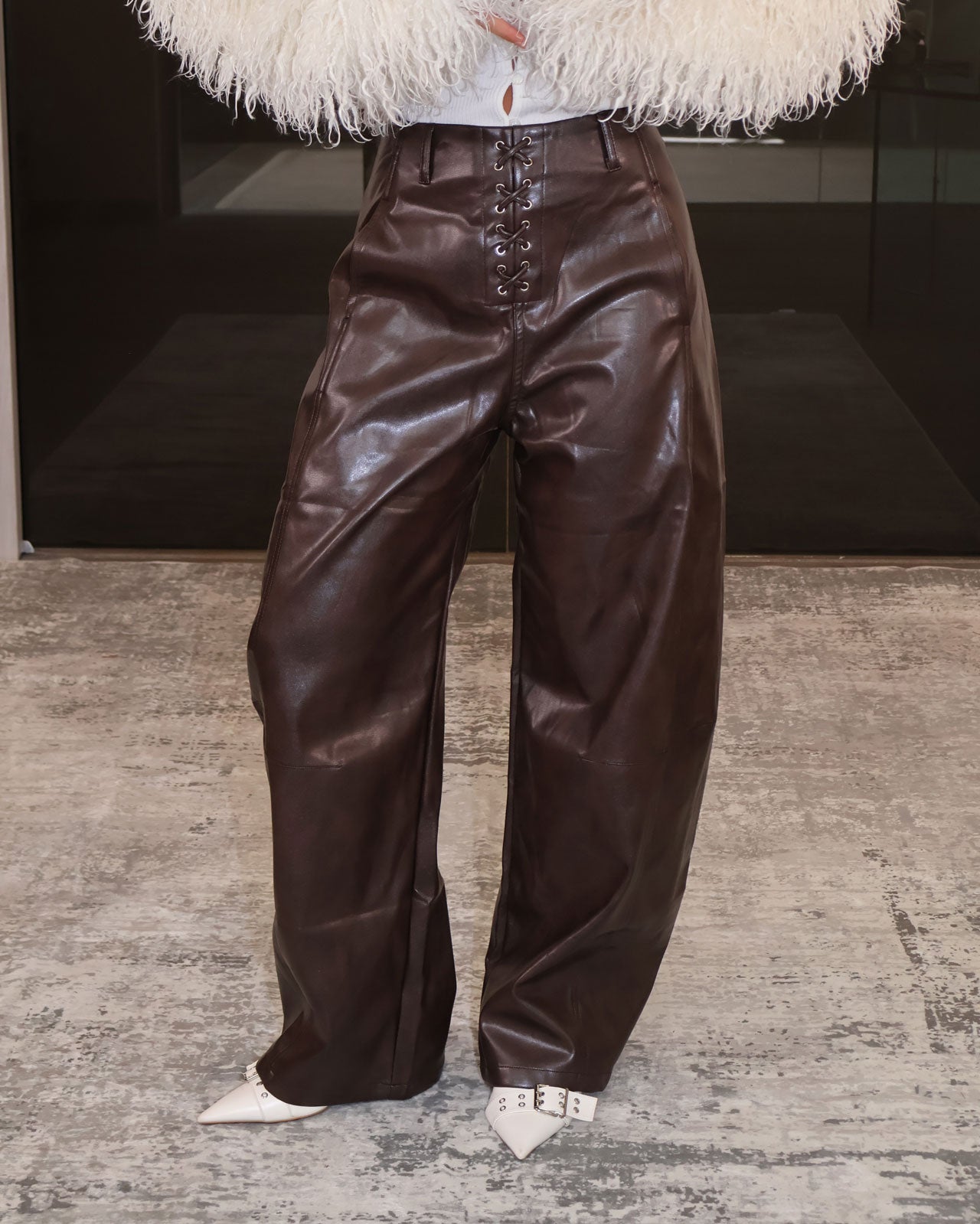 PANT INCROCI ECOPELLE