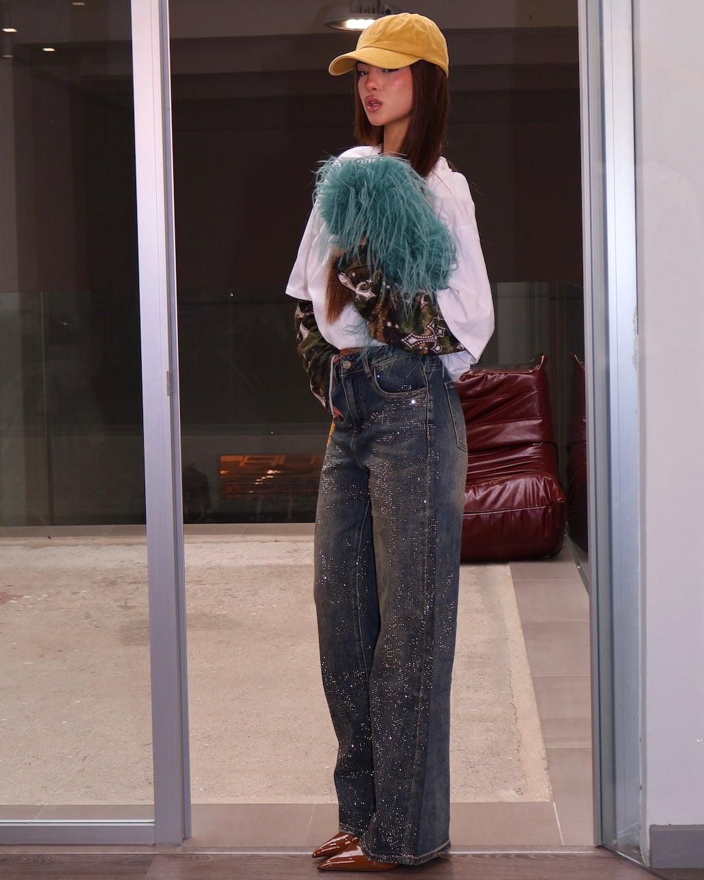 JEANS MEDI STRASS