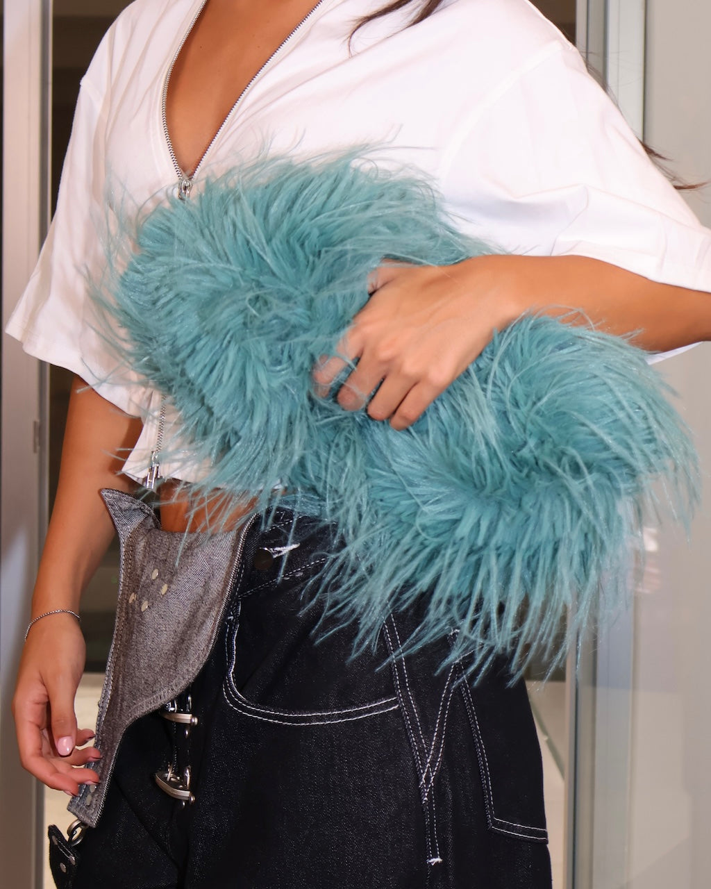 BAG PUFF PETROLIO