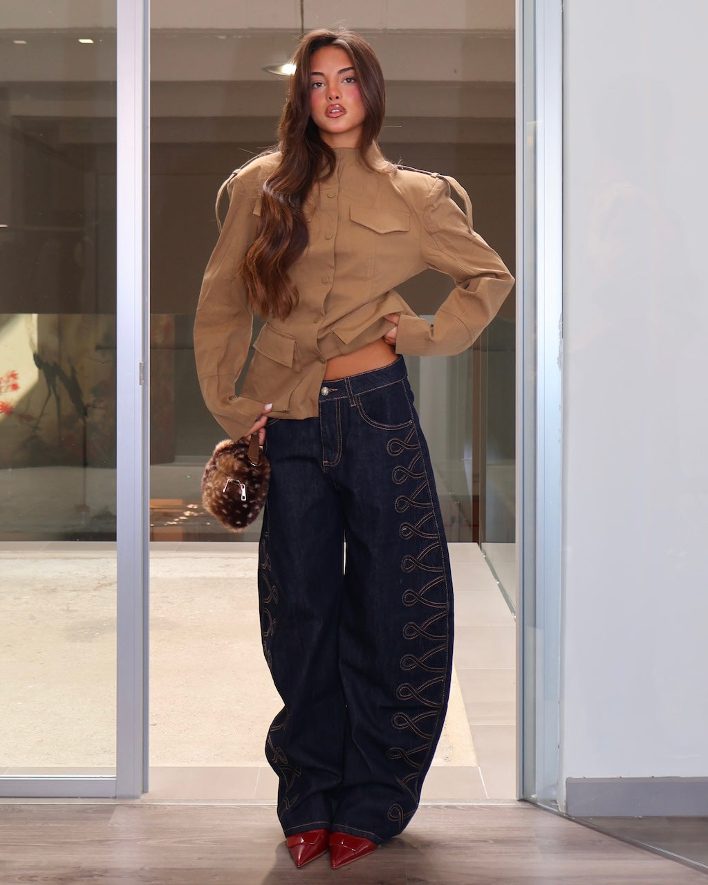 JEANS RICAMO