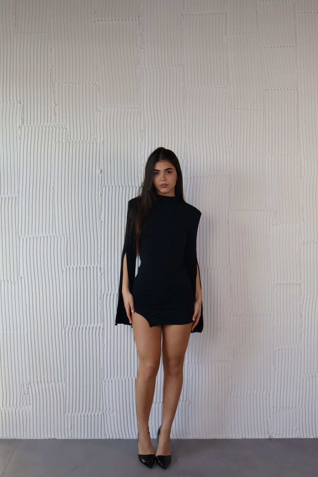 MINI DRESS SPACCHETTO BLACK