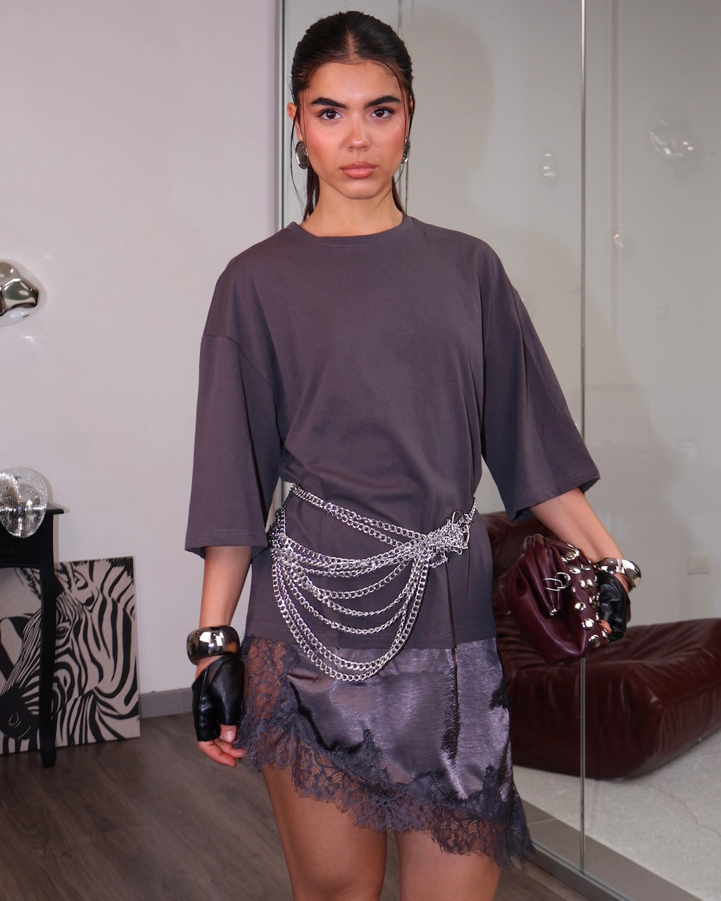 T-SHIRT OVER GREY