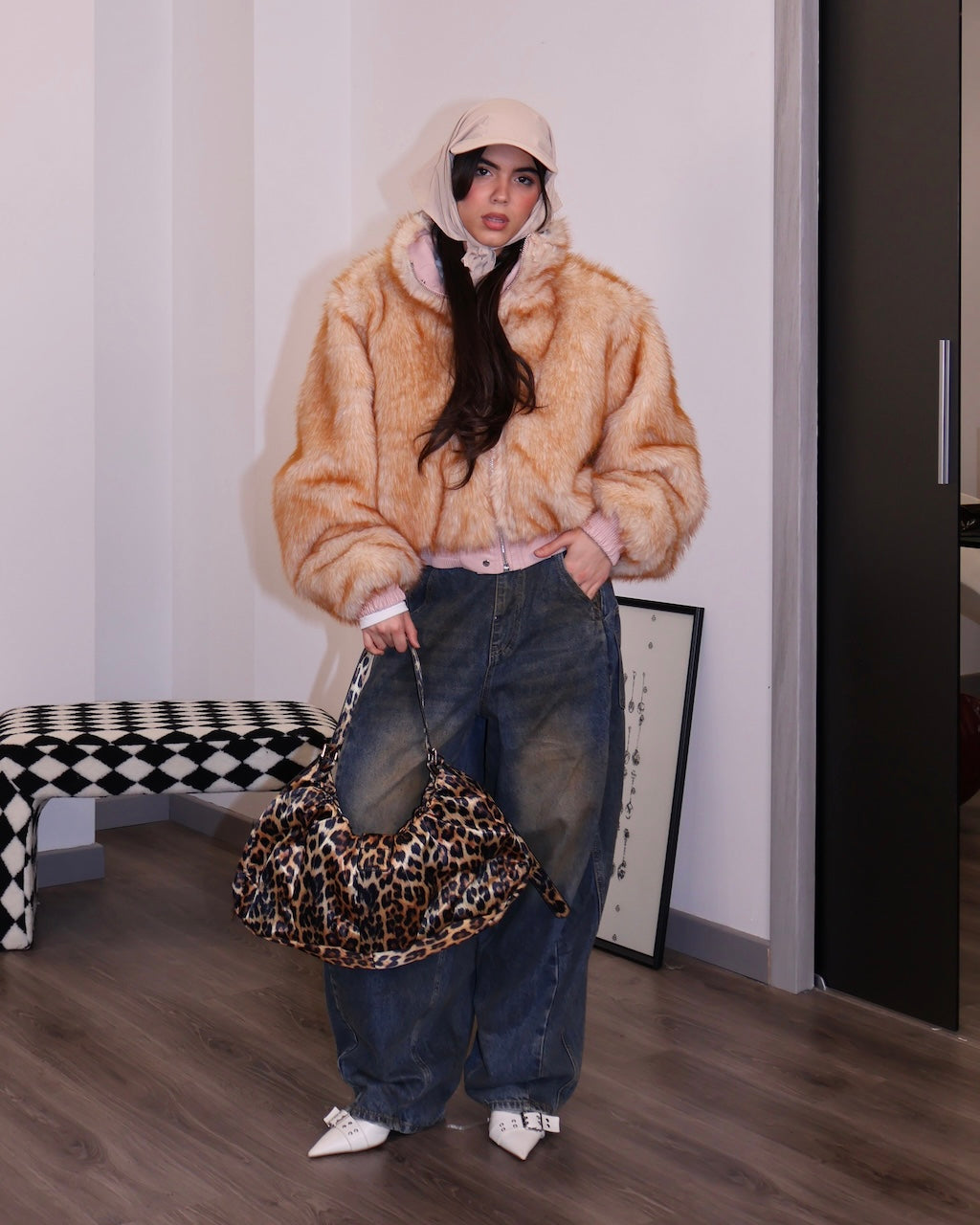 GIUBBOTTO/ECOFUR LUCI ROSSE