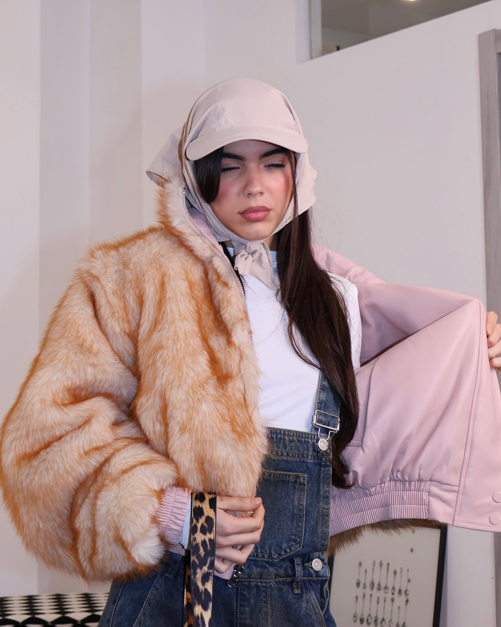 GIUBBOTTO/ECOFUR LUCI ROSSE