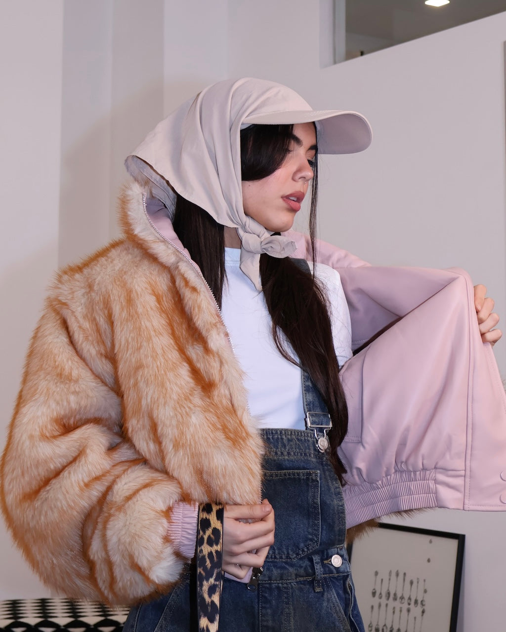 GIUBBOTTO/ECOFUR LUCI ROSSE