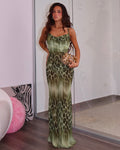 PRE ORDINE DRESS ZAFIRA GREEN LEO