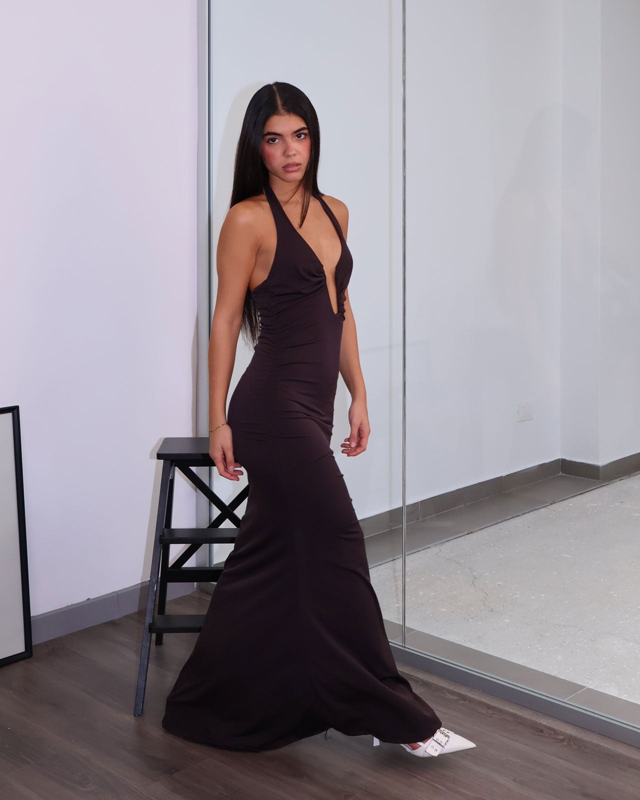 DRESS LOOK ME MARRONE