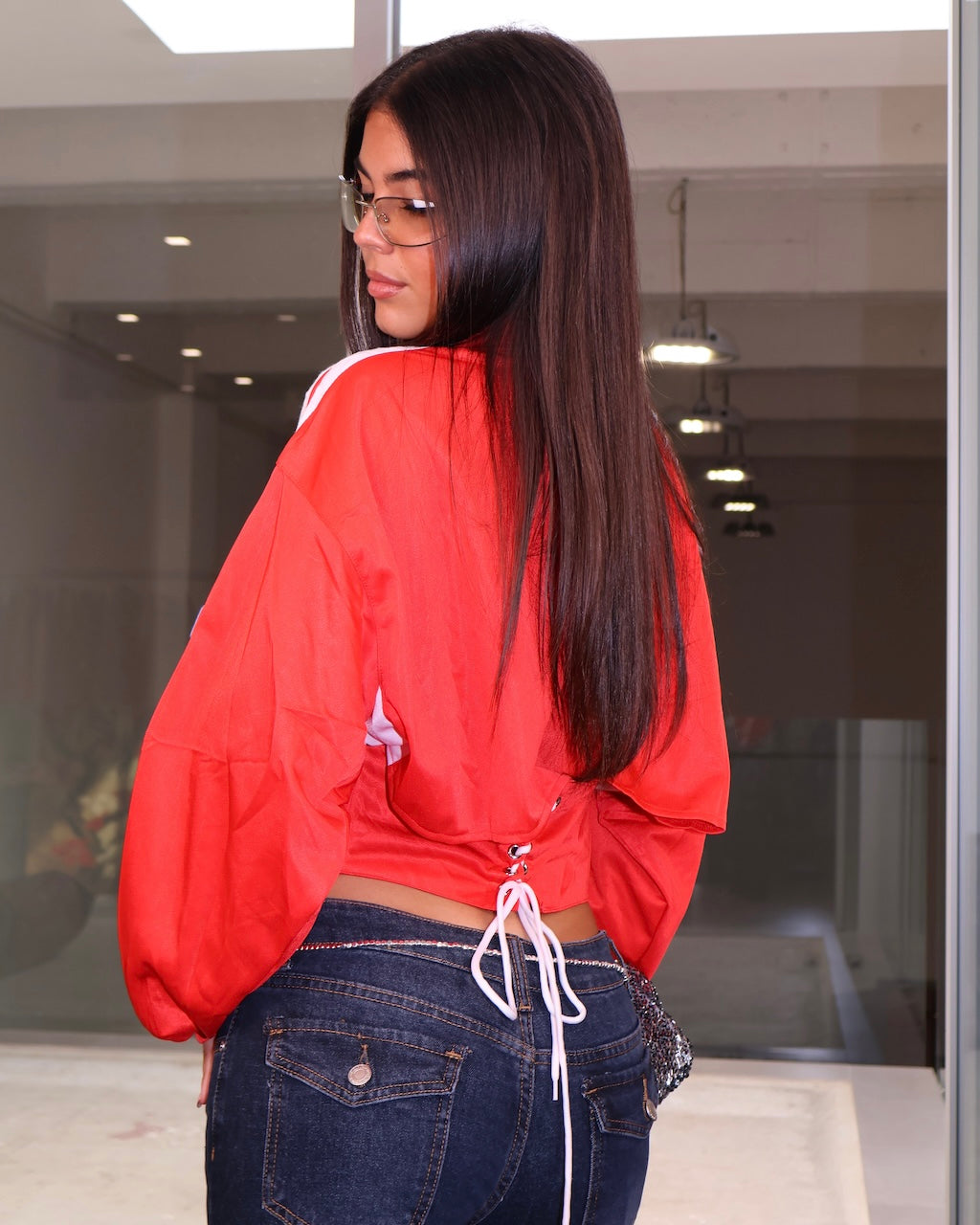 FELPA CROP ATTITUDE ROSSA
