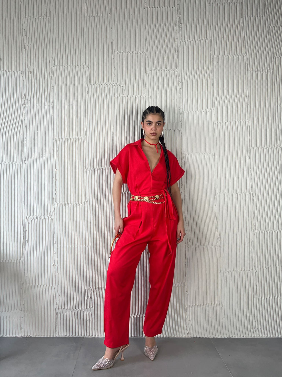 JUMPSUIT CLARISSA ROSSO