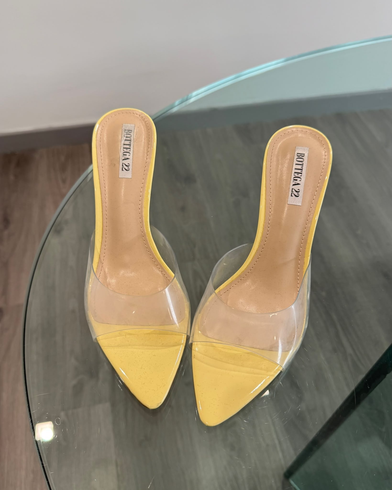 MULES TRASPARENCY GIALLO