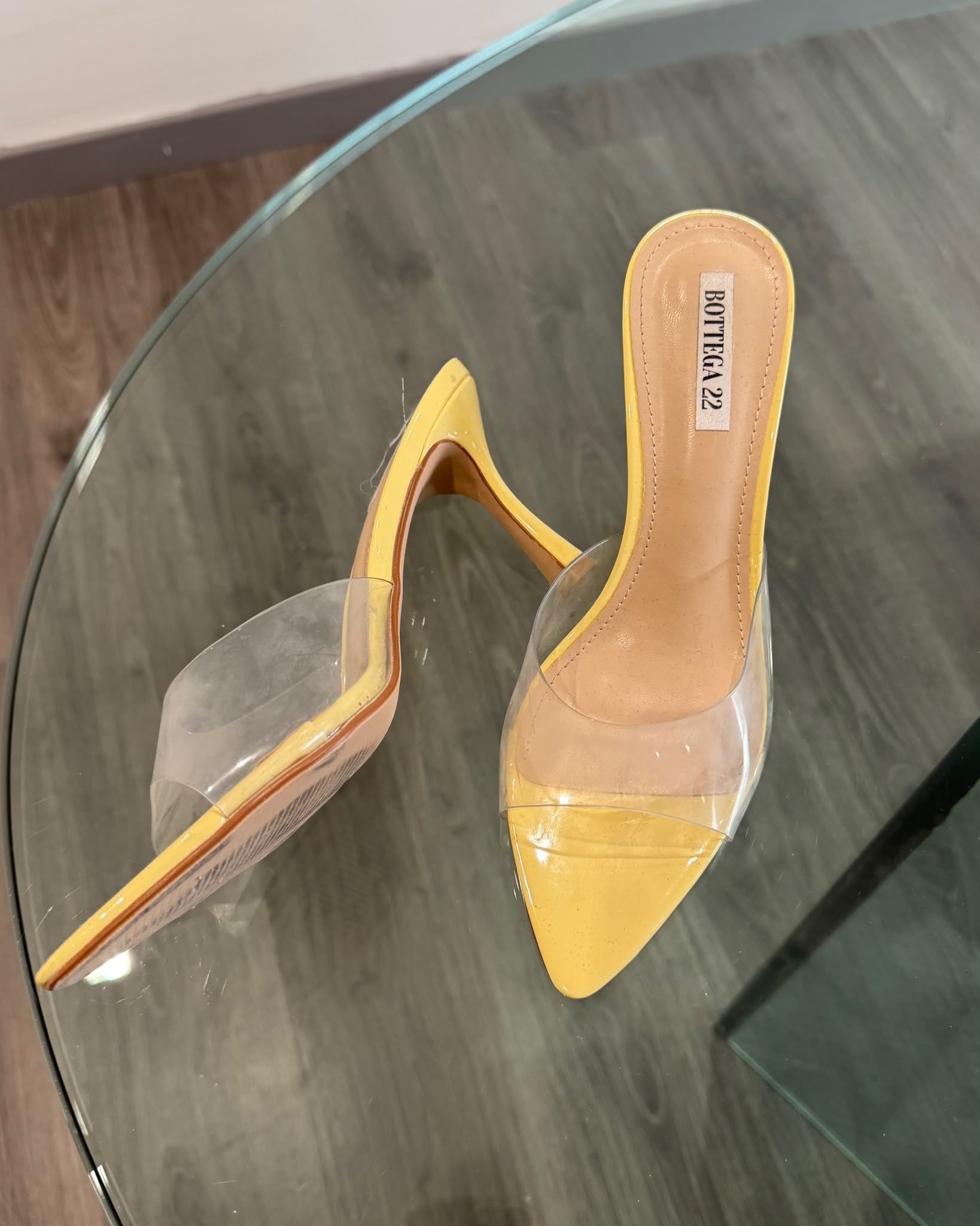 MULES TRASPARENCY GIALLO